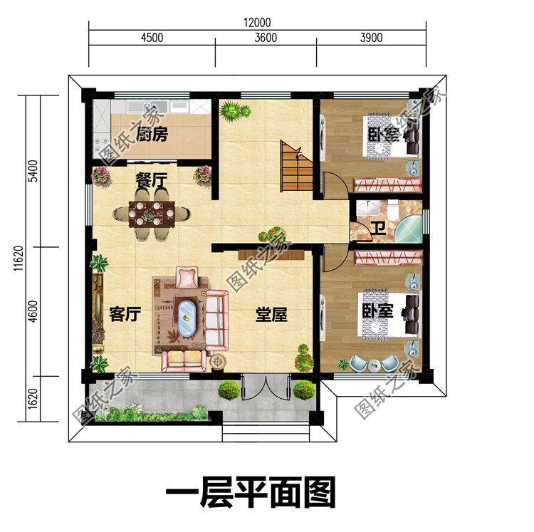 农村2020新式三间二层楼房