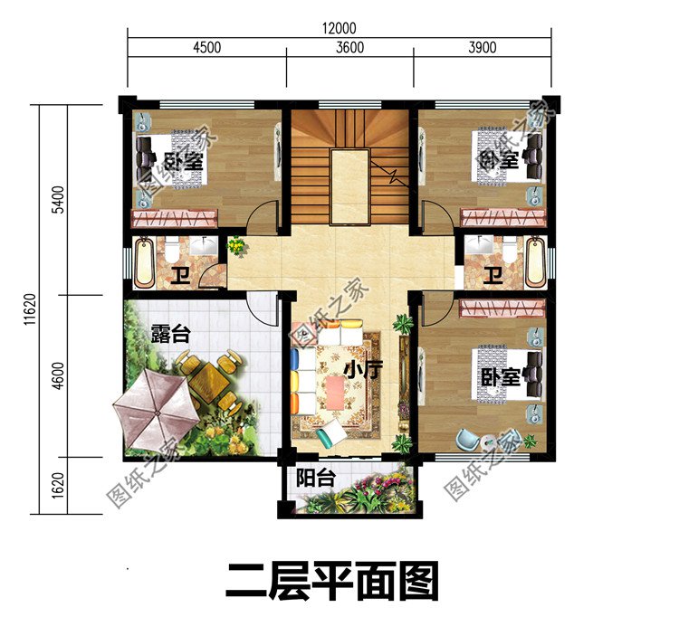 农村2020新式三间二层楼房