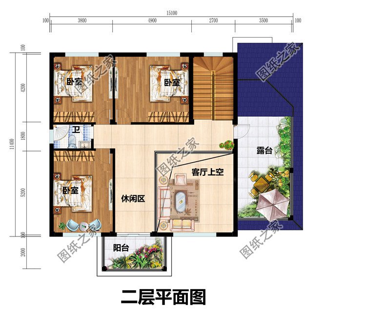 170平方米农村二层房屋设计