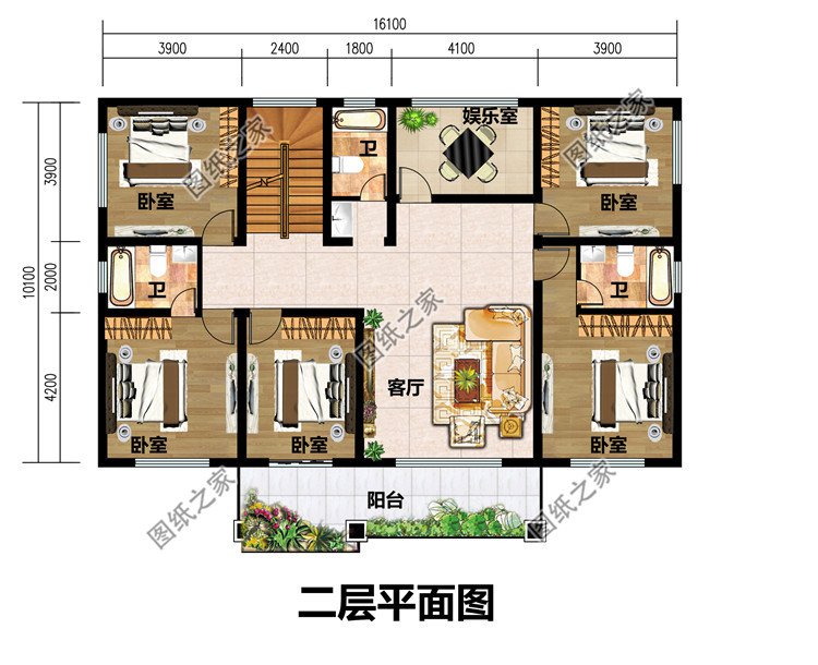 农村四间房屋设计图经典户型