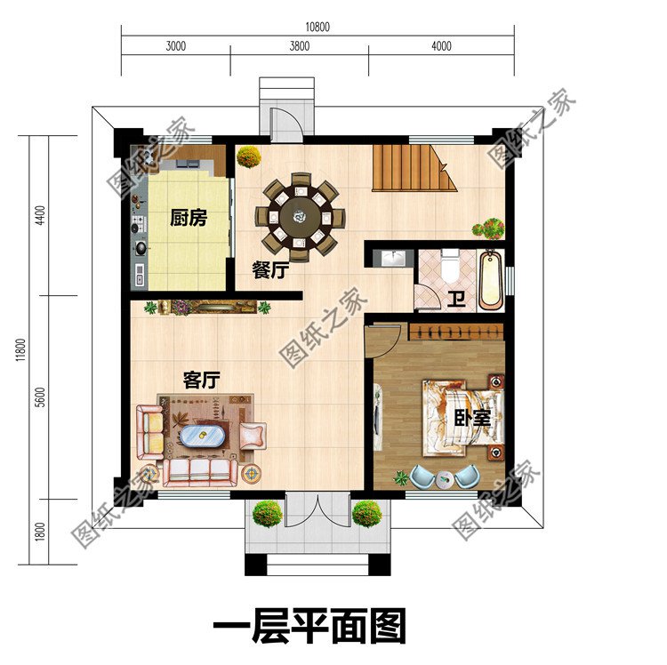 小户型两层新中式别墅设计图