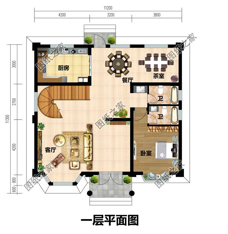 11x11米欧式农村三层自建房