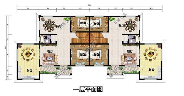 338平方米新农村双拼别墅全套