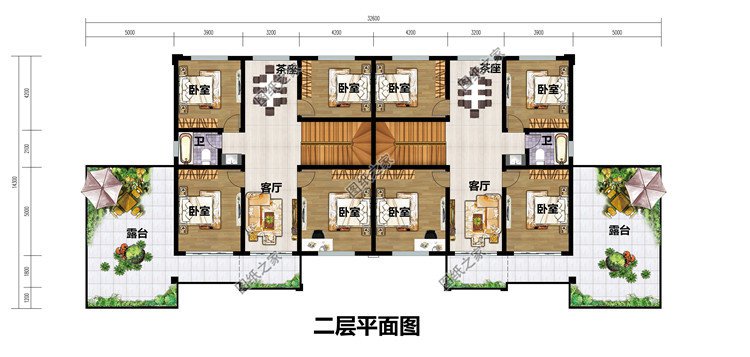 338平方米新农村双拼别墅全套