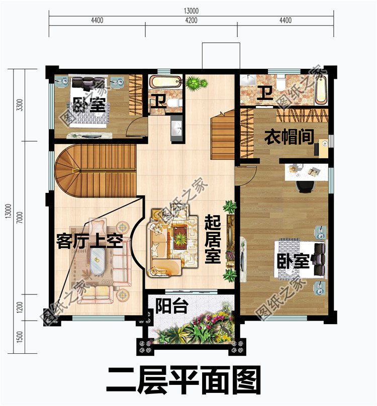 13×13米三层欧式农村实用楼房