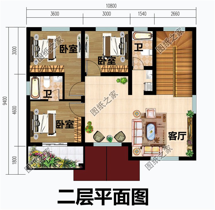 新农村二层房屋设计图纸