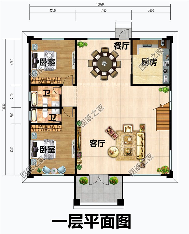 13X12二层新农村经济别墅