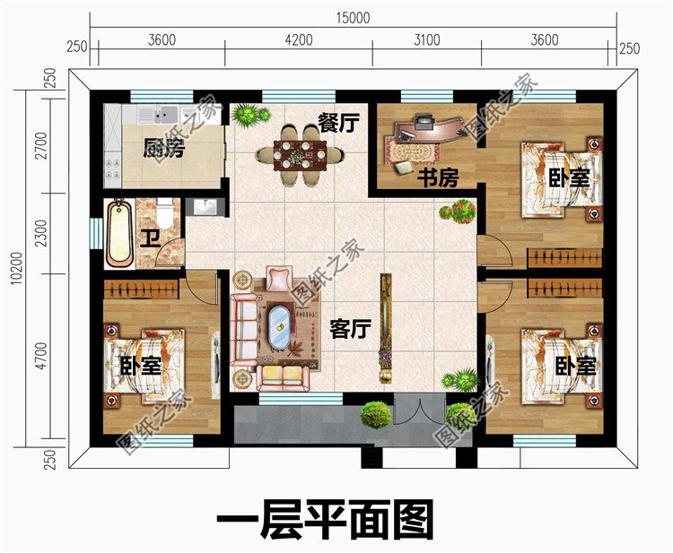 农村10万元一层小别墅设计图