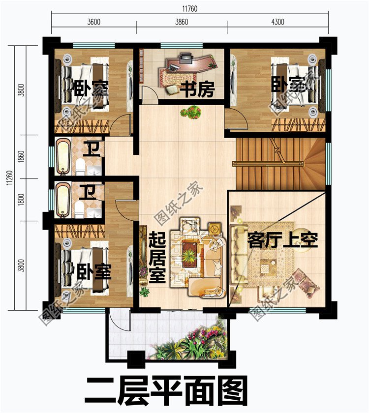 140平方米新农村复式自建房子三层别墅