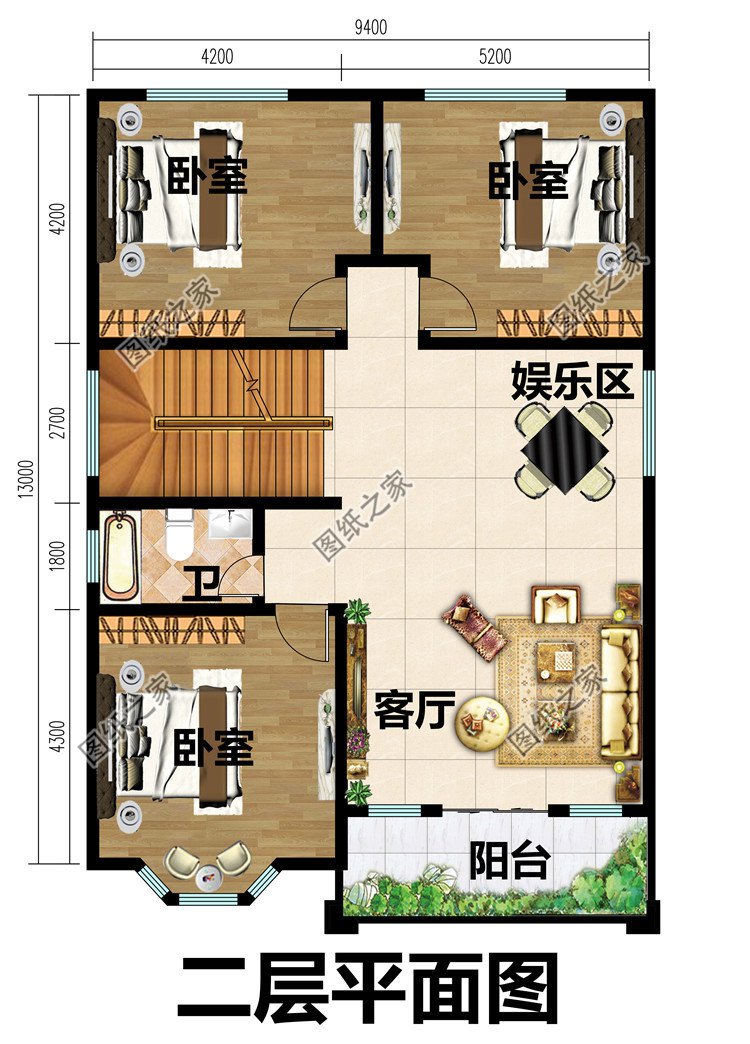 面宽不到10米的小户型自建房户型图