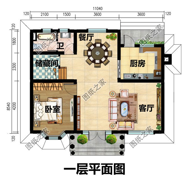 90平方米新农村住宅设计二层小别墅设计图