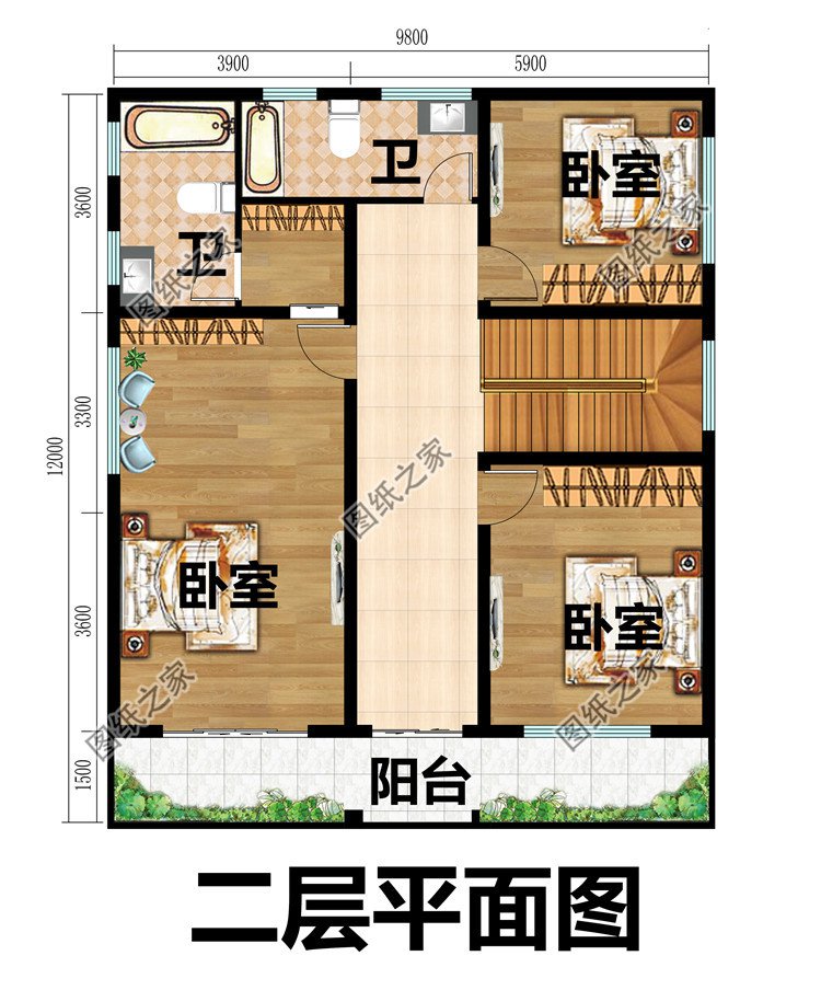 农村二层楼建房造型图