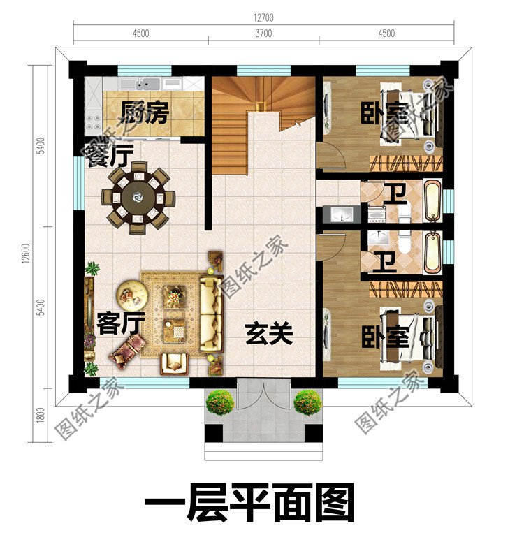 130-140平方米简欧风格二层别墅设计施工图