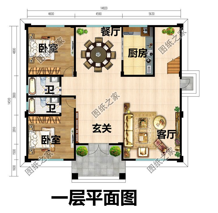 新农村私人别墅建筑设计施工图