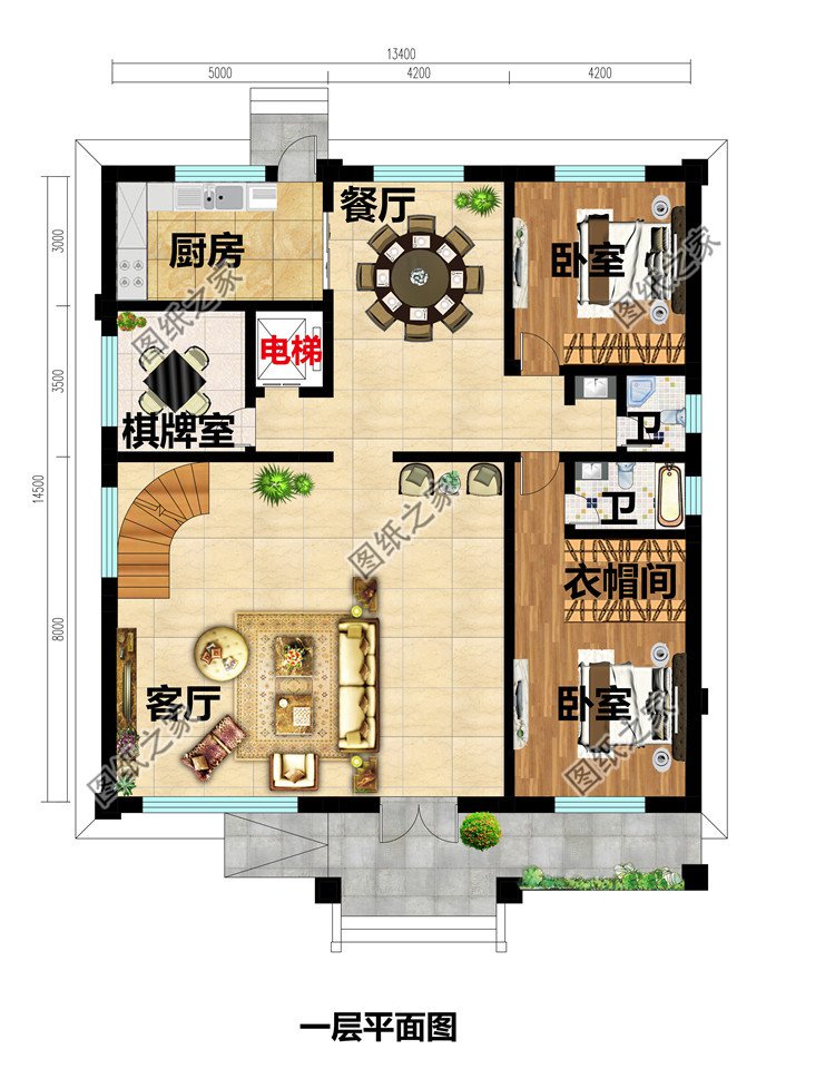 210平米新农村自建二层施工图