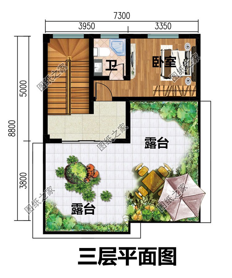 农村三层15万自建房图