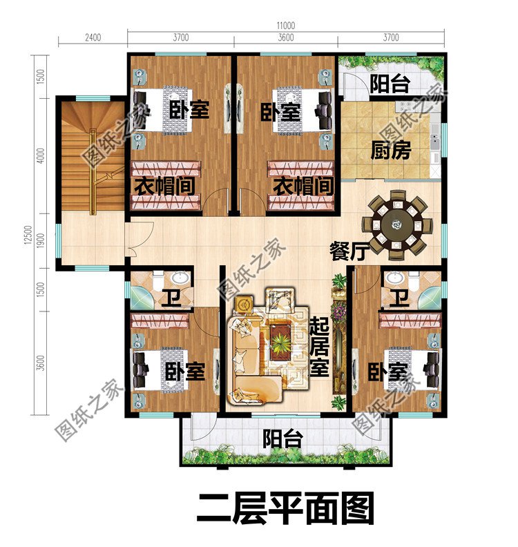 古典韵味的四层房屋设计图