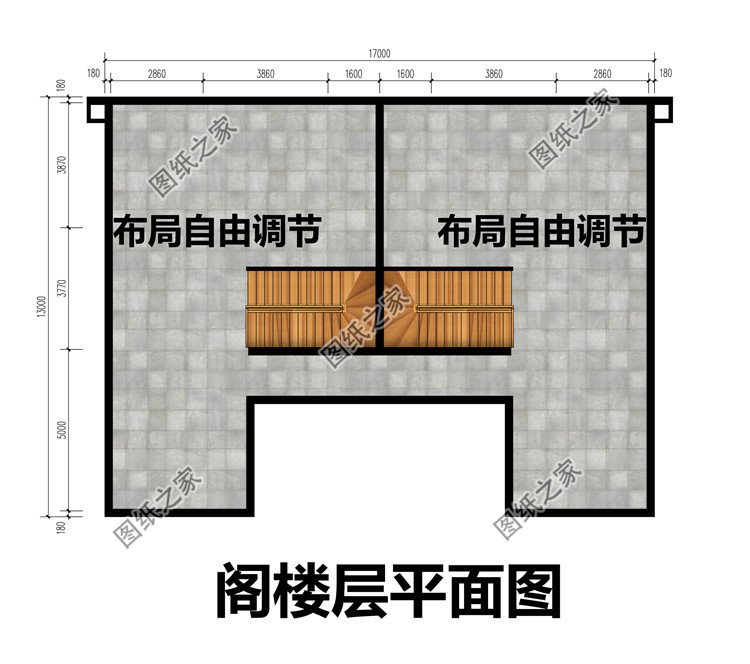 兄弟双拼四合院设计图阁楼