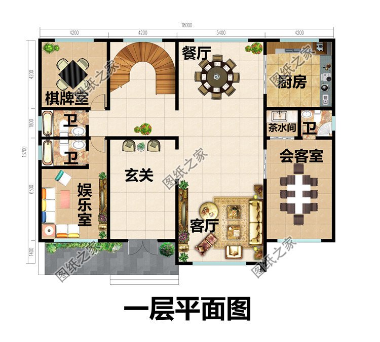 现代风三层新农村建筑设计图