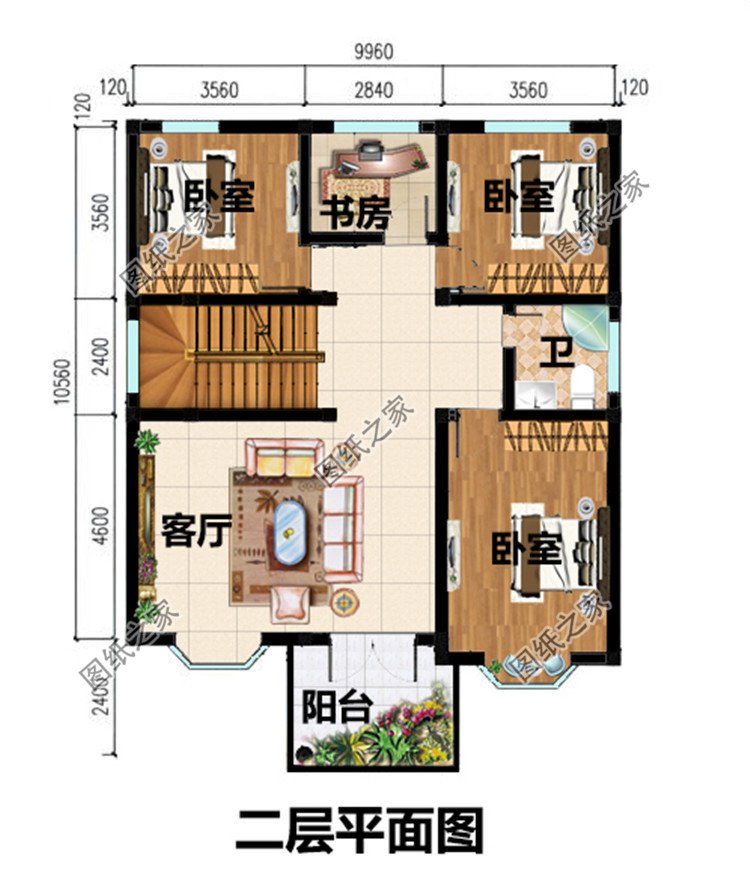 新农村三层带露台自建房设计施工图