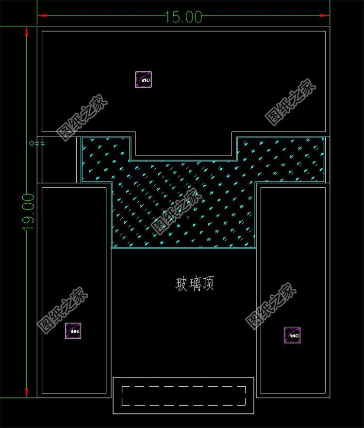 带院子的农村别墅方案阁楼平面图