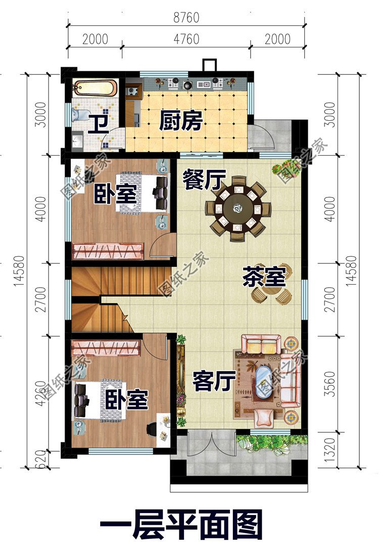 两开间自建别墅设计图