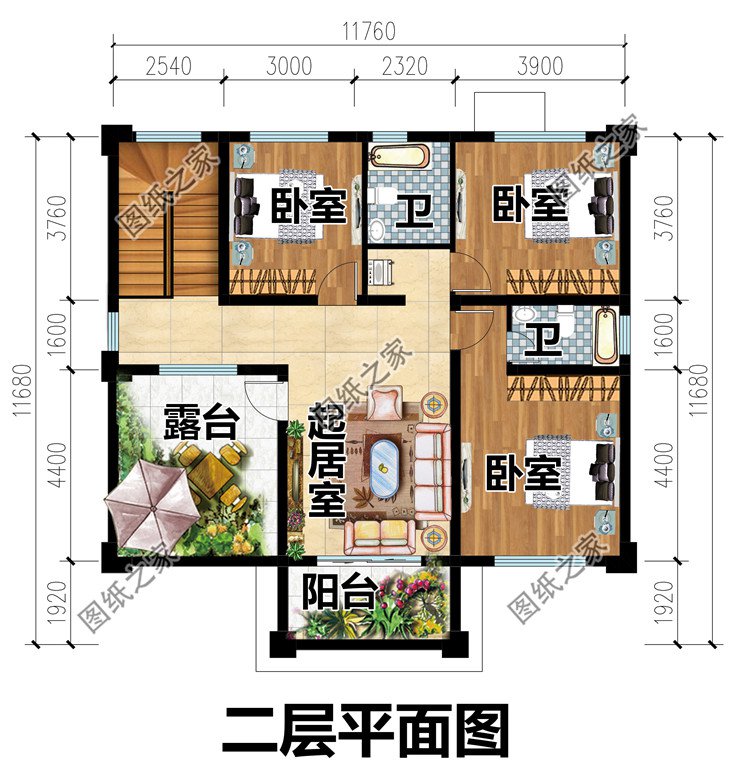 实用型二层别墅设计方案二层