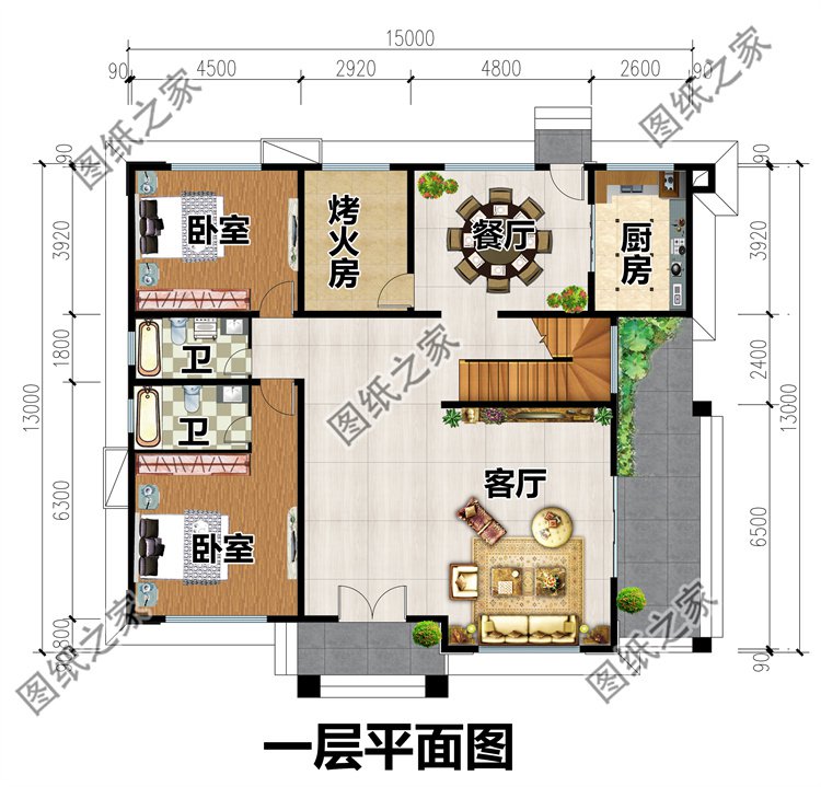 最新款四间二层别墅设计图