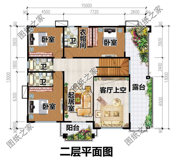 最新款四间二层别墅设计图