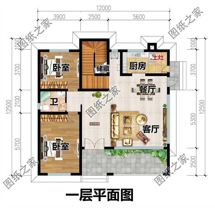 二层现代风别墅设计图