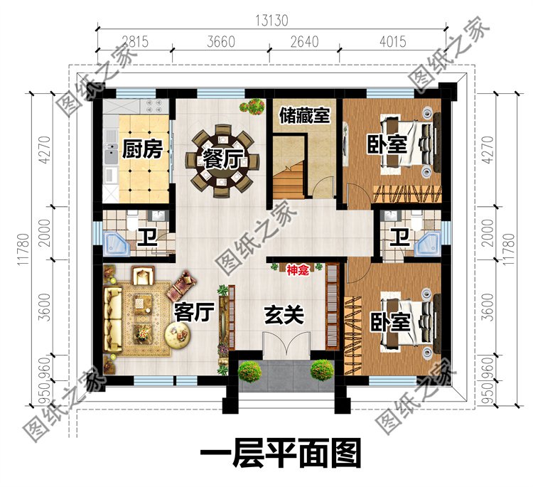 最新款二层农村别墅设计图