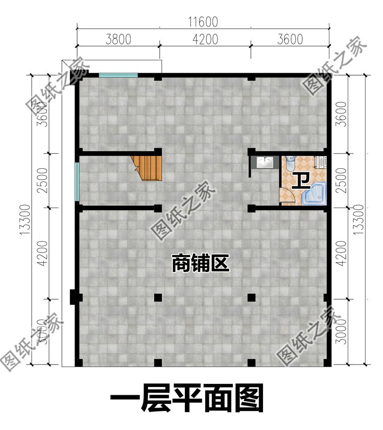 带架空层（做车库）欧式小别墅设计图