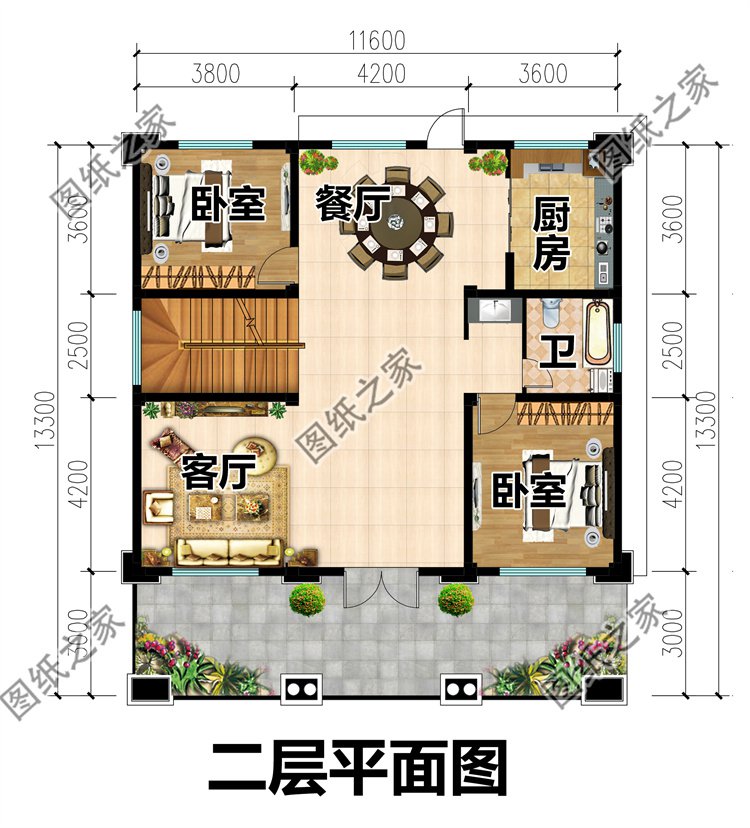 带架空层（做车库）欧式小别墅设计图