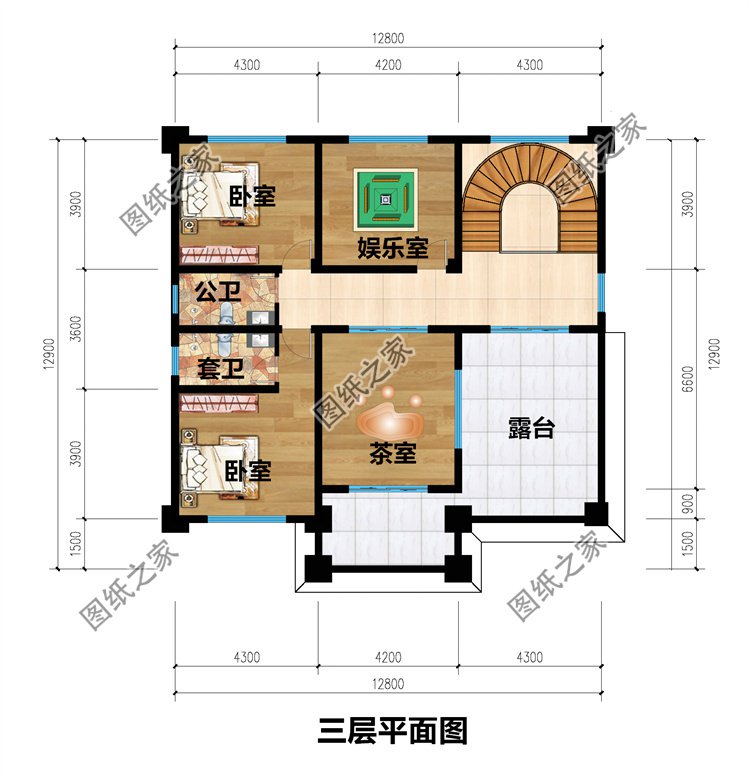 三层农村自建别墅设计图三层