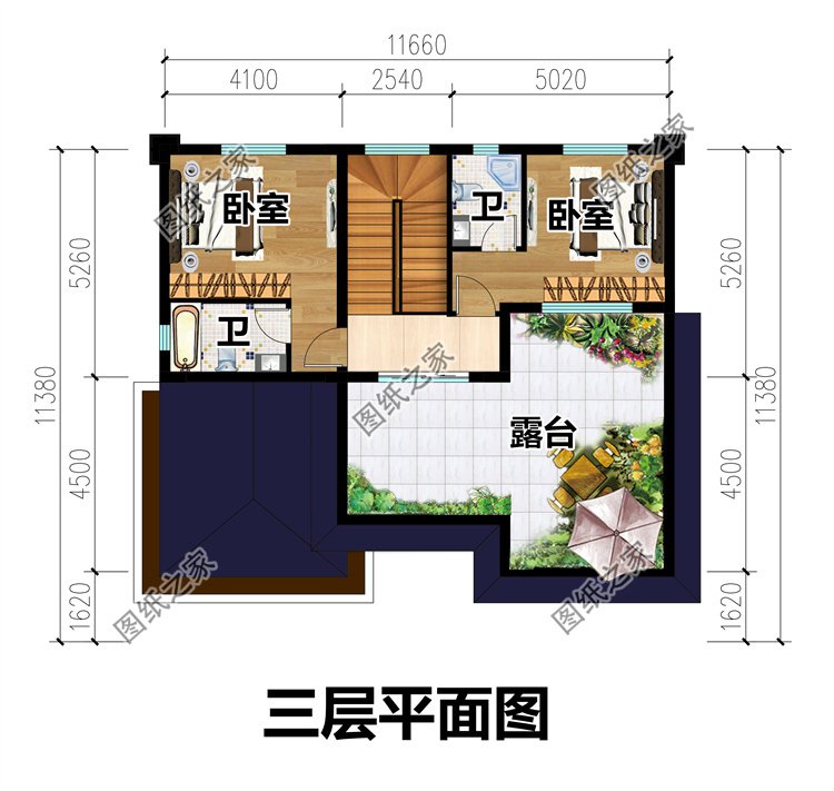 三层农村别墅设计图三层