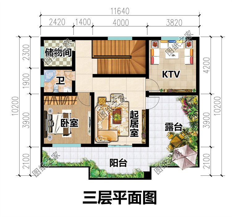 90平米三层别墅设计图三层