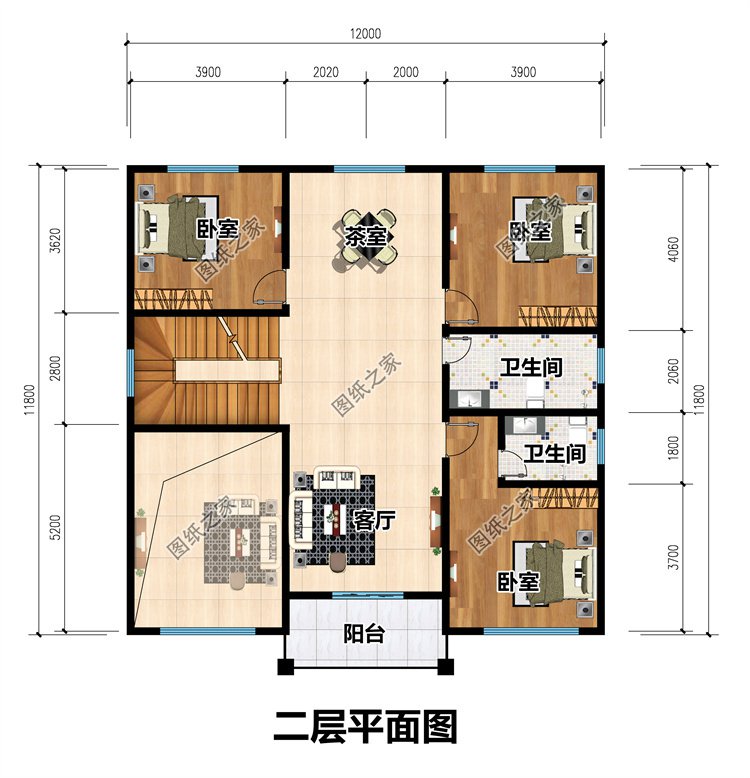 三层自建房别墅二层