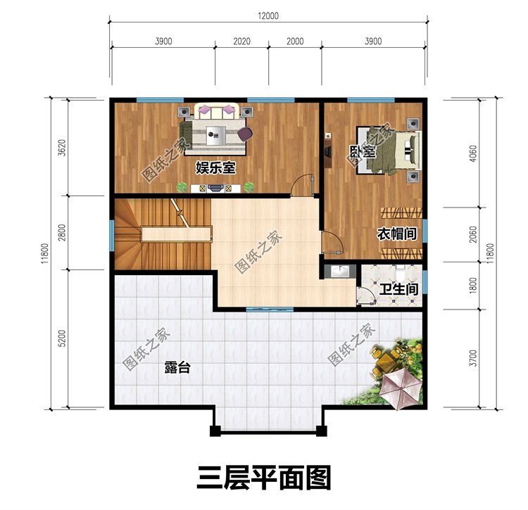 三层自建房别墅三层