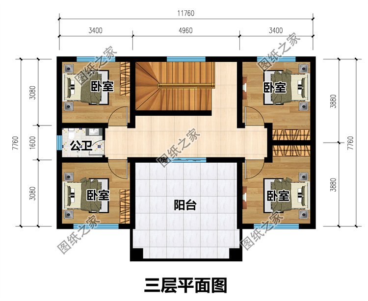 精选徽派三层别墅三层