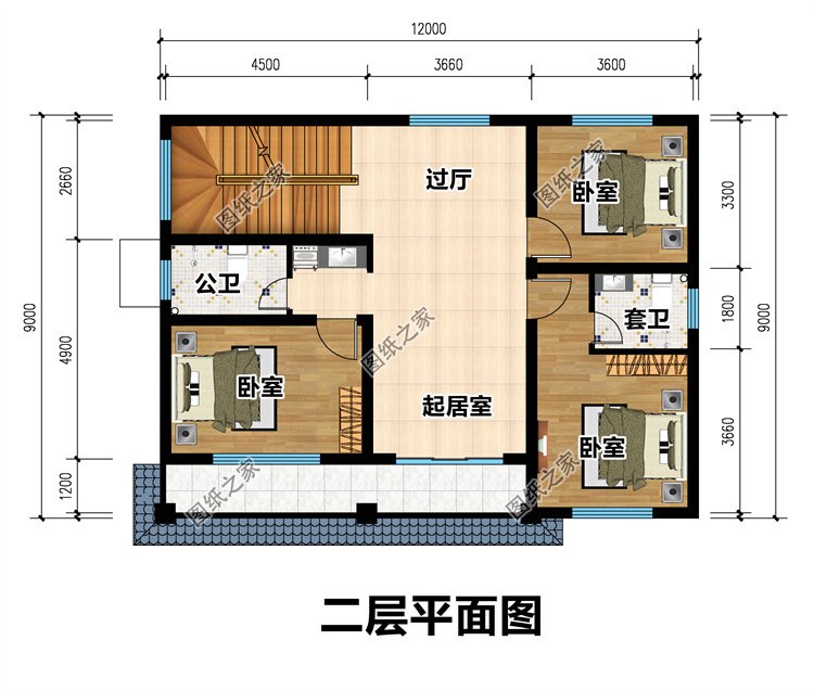 平顶三层别墅设计2