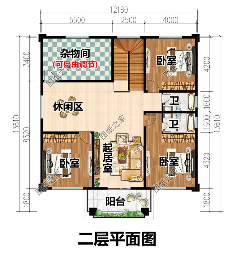 12米宽三间二层2