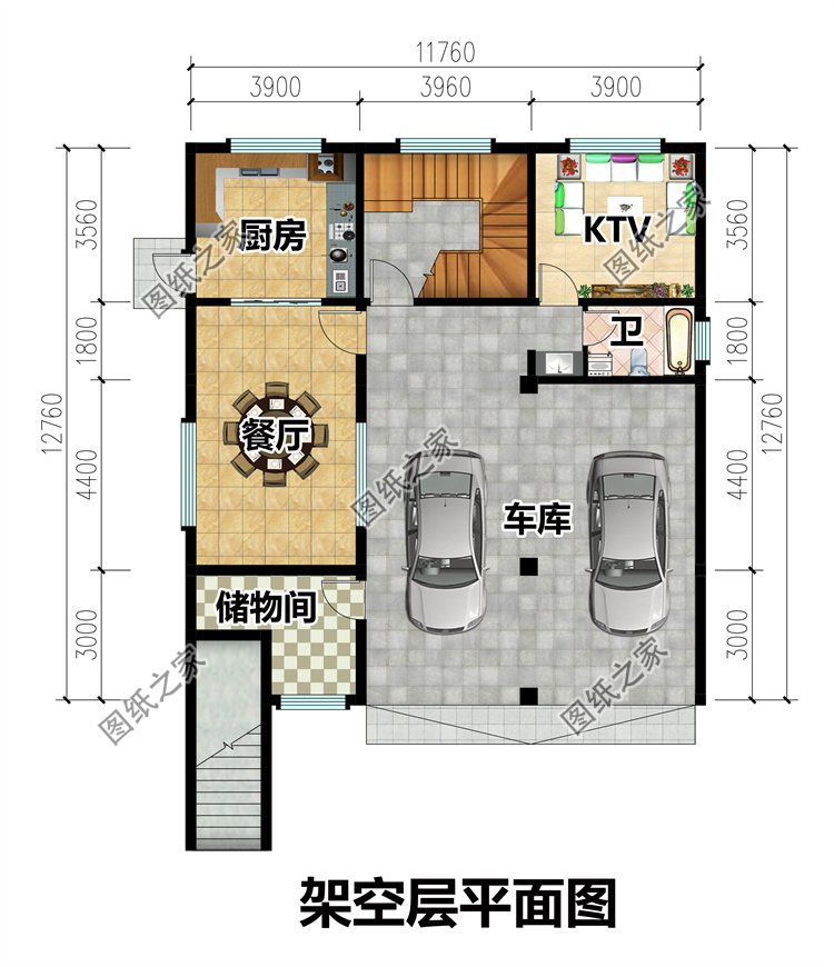 带架空层一层农村别墅2