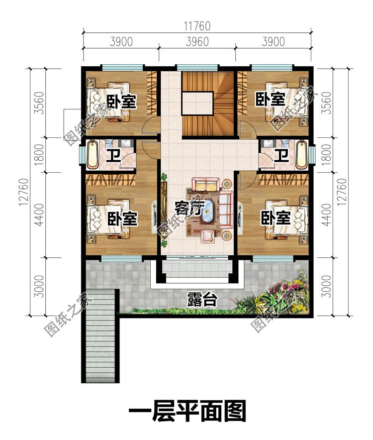 带架空层一层农村别墅3